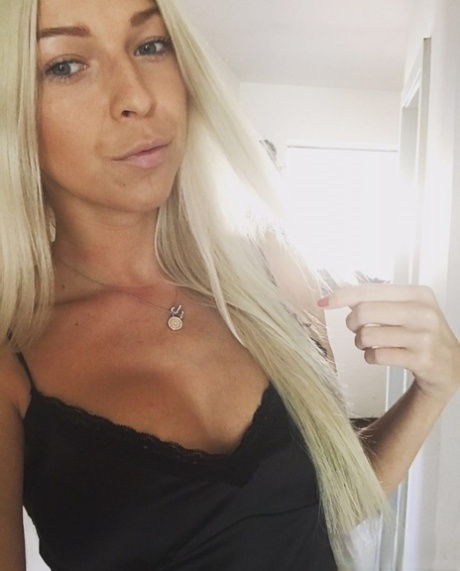 Blonde amateur from Slovenia takes safe for work selfies in a few outfits