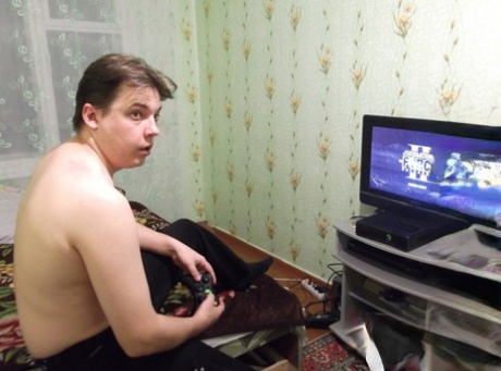 Naughty brunette MILF plays with her horny pussy and fucks her stepson