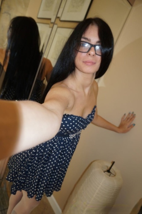 Gorgeous amateur babe shows her great boobs, pussy and ass in the bathroom