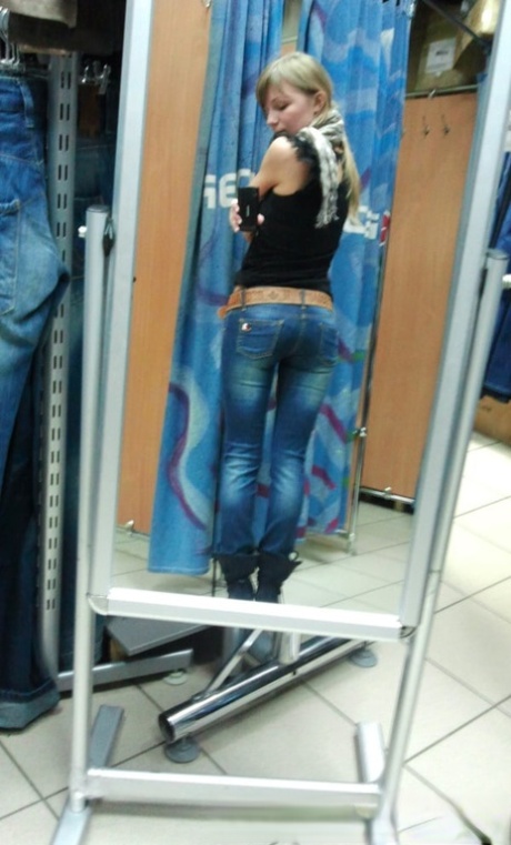 Playful amateur teen posing and stripping in a solo compilation