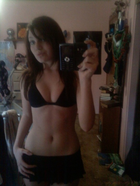 Cute ex girlfriends take nude selfies and rub each other's pussies