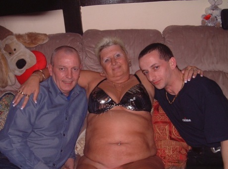 Old woman gets gangbanged by younger men after being handcuffed