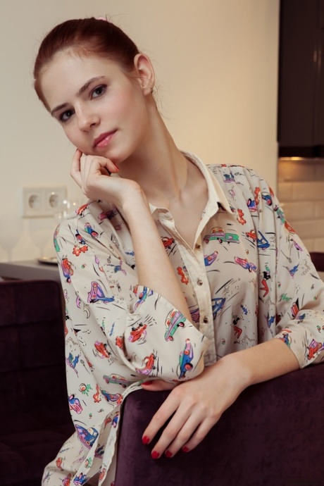 Skinny Ukrainian beauty Juliett Lea unveils her big ass & holes as she strips