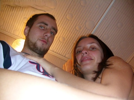 Tall amateur Aurita poses naked during candid action around her palce