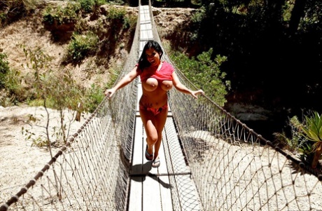 Busty babe Sienna West goes camping and scores fat dick in her cunt