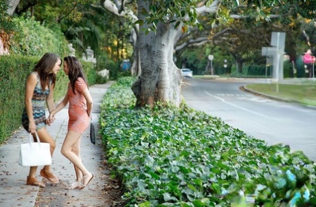 Busty real life lesbians lick each others ass and horny pussy