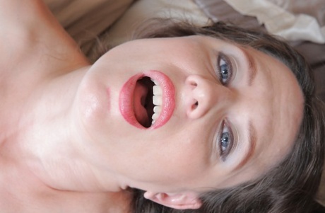 Pregnant first timer Angela licking dick and taking hairy pussy creampie