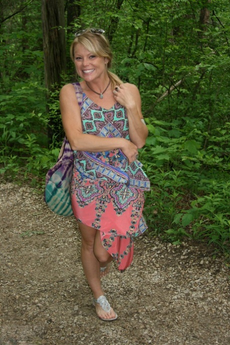 Sexy blonde amateur Madden & friend shed their shorts for half naked adventure