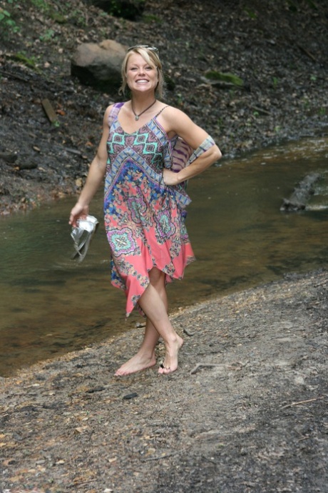 Sexy blonde amateur Madden & friend shed their shorts for half naked adventure