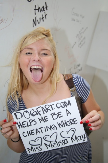 Chubby chick Melissa May gets naughty and shows off her thick sexy ass