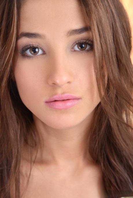 Brunette babe Sasha P baring phat ass while finger fucking shaved pussy