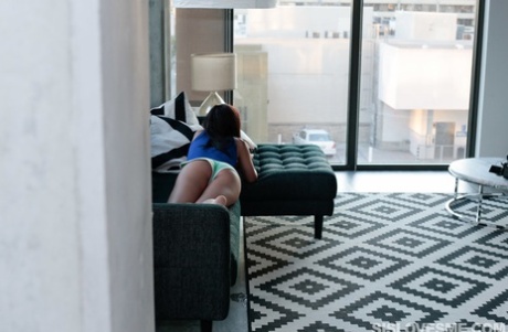 Sexy teen girl Amara Romani invites stepbrother to fuck her with his big cock