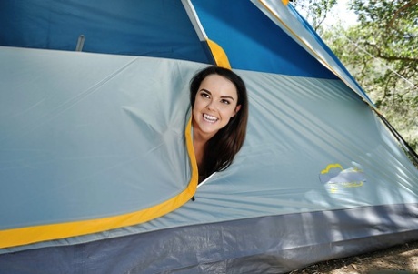 Outstanding young slut Dillion Harper getting fucked on a camping trip