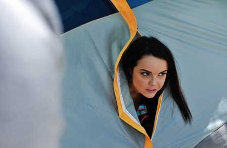Outstanding young slut Dillion Harper getting fucked on a camping trip