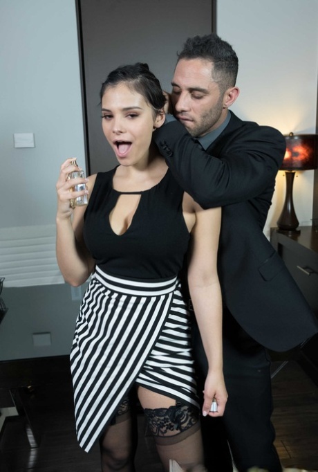 Hot Latina Violet Starr often has fun with her boss in the workplace