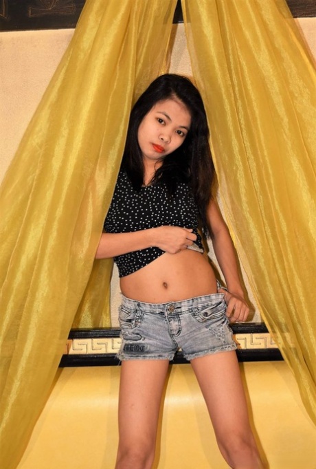 Petite Asian teen Raquel gets fucked in her super tight pussy by white dick