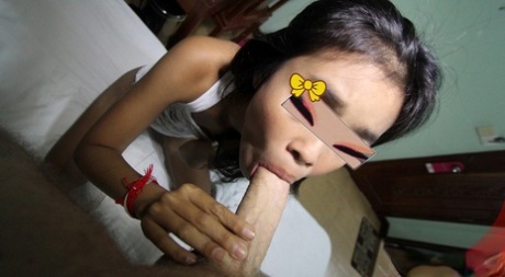 Cute Chinese teenage babe Lee gets her Asian muff dicked and jizzed