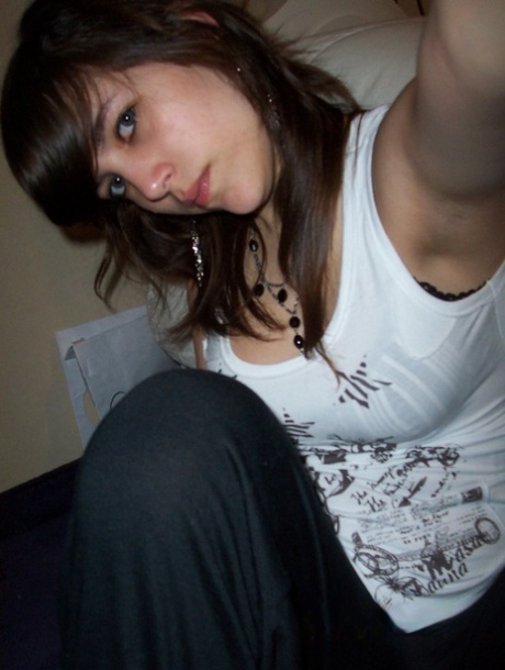 An ex girlfriend of mine took these selfies of her big tits some time ago