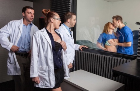 Busty nurse Krissy Lynn gets ass fucked doggystyle by her horny colleague