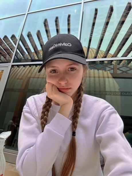 Charming blonde teen Katya Sun takes numerous self shots in SFW mode