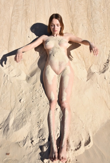 Angelic teen Maxa exposes her phenomenal tits and sweet ass outdoors