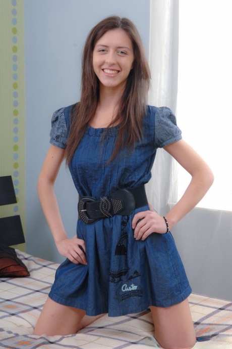 Big boobed teen gets cum on face after fucking an older guy