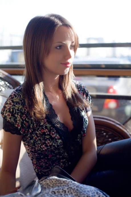 Adorable teen Michaela A exposes her vagina and flaunts it in a solo