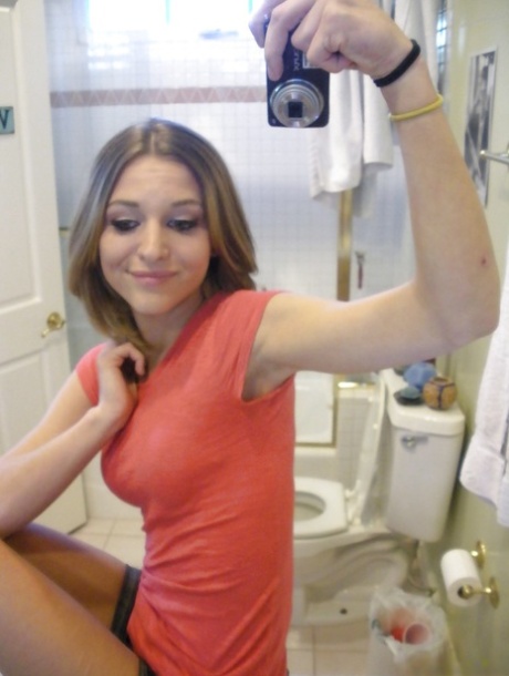 Long-haired cowgirl August gets mouth ful of cum after bouncing on a dick