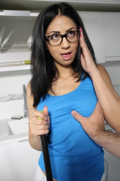 Sexy girlfriend Julia de Lucia strips to make amateur POV porn with her BF